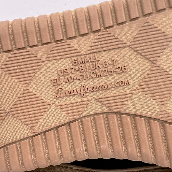 DEARFOAMS, MEN’S INDOOR/OUTDOOR WARM SLIPPERS, BROWN COLOR US SIZE 7-8, EU 40-41 - Picture 12 of 12